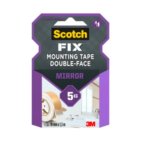Двойнолепяща монтажна лента за огледала 3М FIX MIRROR 5кг - 1.5 метра