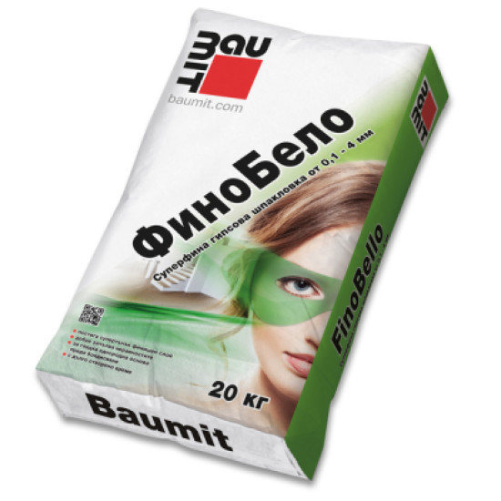 Суперфина гипсова шпакловка BAUMIT ФиноБело 20кг