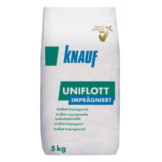 Влагоустойчива шпакловка KNAUF Uniflott Imprägniert 5кг