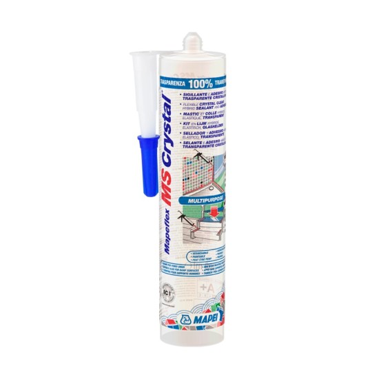 Хибриден силиконов уплътнител MAPEI MAPEFLEX MS CRYSTAL - 300мл