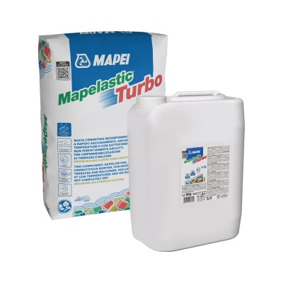 Бързосъхнеща циментова хидроизолация MAPEI MAPELASTIC TURBO 36кг